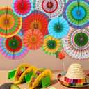 Fiesta Party Supplies Kit: Mexican Party Decorations with Fiesta Paper Fans - for Birthdays, Taco Nights, Cinco de Mayo & Fiesta Party Decorations