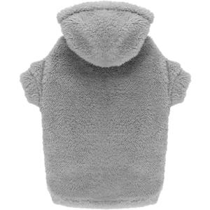 Fuzzy Dog Sweaters for Large Dogs Pet Hoodie Clothes Warm Soft Pet Coats Hooded Sweatshirt Dog Hoodie for Large Dogs(Grey-L)