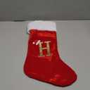 20 Inches Super Soft Plush Monogram Christmas Stockings Xmas Rustic Personalized Stocking Embroidered Letter Decoration for Decor