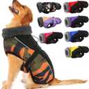 IECOii Extra Warm Coat - Reflective & Adjustable Dog Jacket - Fleece Turtleneck for Cold Weather - Extra Large