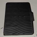 Silicone Drying Mat, 16"X13" With Built-in Drain Lip,Heat-Resistant,Eco-friendly,Hygienic Drying Pad,Leak-Proof and Non-Slip,Silicone Dish Drying Mat for Kitchen Counter or SinkBlack 16X13