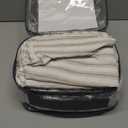 Madison Park Duvet Cover Set for Hot Sleepers - Linen Cotton Rayon Blend, Queen Size 3 Piece Set with Shams - Lightweight & Breathable Bedding, Tan Striped Design