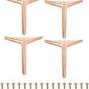 uxcell 4Pcs Metal Furniture Legs, 7" Triangle Replacement Couch Dresser Legs Furniture Feet for Bed Table Cabinet Sofa(Rose Gold)