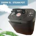 HOSOUTION 5L Sauna Steamer with Larger Volume and More Steam Output, Fcc Certified 5L & 2000W Steam Generator, Sauna Steamer Machine with Remote Control, Portable Sauna Steamer, Black