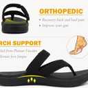 COFACE Womens Trendy Orthotic Flip Flops Lightweight Yoga Mat Thick Cushion Walking Thong Sandals Adjustable Slip On Slippers With Comfortable Plantar Fasciitis Arch Support, US 7