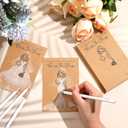Fulmoon 50 Packs Guess The Dress Bridal Shower Games for Guests Include Wedding Shower Games Cards and Water Soluble Pencils Fun Wedding Decorations Party Supplies Games Ideas(Brown)