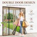 Yotache Magnetic Screen Door for Sliding & French Doors 60"x80", Screen Size 62"x81", Double-Sided Opening Screen Reinforced Mesh with Strong Magnets for Large Front/Back Patio Doors