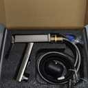 HANLIAN Single Hole Bathroom Pull Out Faucet with Rotating Spout, One Handle Faucet for Bathroom Sink, Modern Bathroom Faucet with Pull Down Sprayer, 3 Modes Vanity Faucets (Brushed Nickel, Regular)