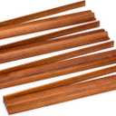 Yellow Mountain Imports Classic Chestnut Color Wooden Mahjong Game Racks with Pushers, 18 Inches - Set of 4 (Includes Magnetically Attached Mahjong Pushers)