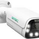 SV3C 4K POE IP Camera Outdoor, 8MP POE Security Camera with 120Wide Angle, Smart Motion Detection, IR/Color Night Vision, Two-Way Audio, Metal Shell, RTSP, SD Card Record, Onvif Conformant(Wired) (A02)