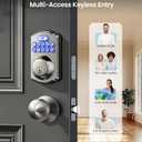 Veise Keyless Entry Door Lock with 2 Knobs, Electronic Backlit Keypad Deadbolt with Handle Set, Auto Lock, One-time Codes, Smart Deadbolt for Front Door, Easy Installation, Satin Nickel