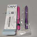 CAVN Pen Light with Pupil Gauge LED Penlight for Nurses Doctors, 2 Pcs Reusable Medical Penlight for Nursing Students (Purple/Pink)