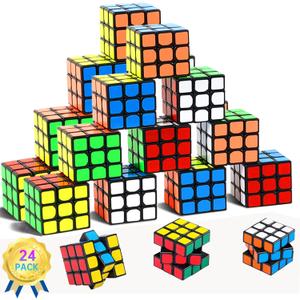 Mini Speed Cube,Magic Puzzles, Puzzle Boxes,Party Puzzle Game Toys Classroom Rewards & School Prize for Students,Birthday Party Favors (24 Pack)