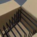 2 Pack Multi Step File Organizer Incline Desktop File Sorter Metal Wire Mesh Step File Letter Sorter, 7 Sections, Black