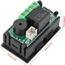 Keenso Digital Display Microcomputer Thermostat, Temperature Controller Switch with Sensor DC12V for Home Heating, Cooling, and Pet Habitats