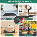 STARTWO Washer Dryer Anti-Vibration Mat Large Foldable Waterproof Non-Slip Shockproof Rubber Mat 63.0"L x 29.5"W for Washing Machine Dryer & Floor Protection
