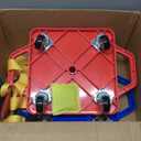 2 Plastic Scooter Boards with Handles for Kids Sitting and Sports Training, with 1 Ring, 2 Ropes and 4 Beanbags, Indoor and Outdoor Play