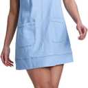 Vigorics Women's Denim Overall Dress Sleeveless Jumper Mini Dress Casual Summer Jeans Pinafore with Pockets (S)