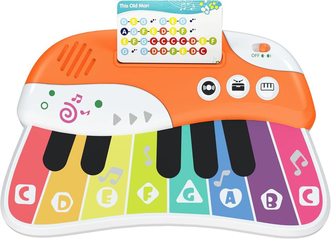 Baby Piano Keyboard for Toddlers 1-3, Touch Sensor Toddler Piano Toy for Baby Musical Toy w/ 3 Modes, 12 Melodies, Music Card Girl Toy Kid Keyboard, Birthday Christmas for 1-4 YearsColor Random