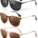 KALIYADI Sunglasses Womens Polarized Womens-Sunglasses: Trendy Sun Glasses with UV400 Retro Style for Party Beach Shopping