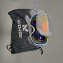 Kids Ski Goggles for Boys Girls Aged 3-14, 100% UV Protection OTG Ski Goggles (A06-white/Revopink(vlt 46%))