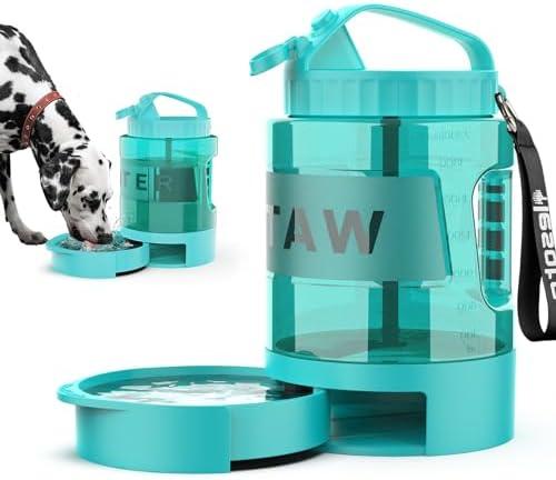77oz Portable Dog Water Bottle, Large Travel Water Bowls for Dogs Camping Essentials Hiking Park Traveling Beach Walk Accessories, Dog Water Bowl Dispenser with Pull-Out Drinking Bowl, BPA Free