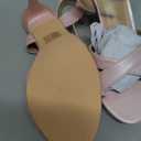 Allegra K Women's Cross Straps Kitten Heel Sandals, Pink Size 7US