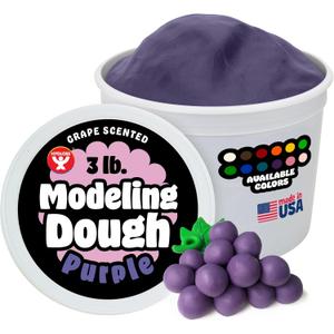 Hygloss Play Modeling Dough for Kids  Safe & Non-Toxic Sensory Dough for Arts and Crafts  3 lb Tub  Play Clay for Toddler Activities, Preschool Classroom Must-Haves  Purple Color, Scented