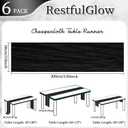 6 Pack Black Cheesecloth Table Runner 10FT Boho Cheese Cloth Table Runner Gauze Fabric 120 Inch Rustic for Wedding Birthday Party Baby Shower Holiday Home Decorations