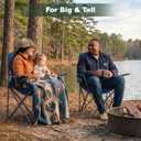 SUNNYFEEL XXL Oversized Camping Chair Heavy Duty 800 LBS for Big Tall People Padded Portable Folding Quad Lawn Chairs with Armrest Cup Holder & Pocket for Outdoor/Travel/Picnic/Camp/Sports, 27 inches x 41 inches x 42 inches