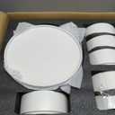 GZG Classic Series - Plates and Bowls Set for 6, 18 Piece Stoneware Dinnerware Sets, Microwave and Dishwasher Safe Lead-Free Handcrafted Ceramic Dishes Set - Ivory White