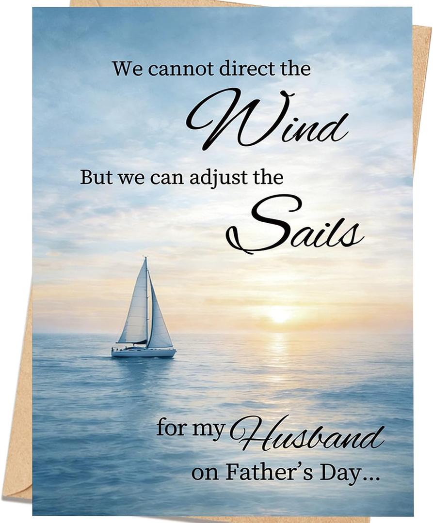 20 x Fathers Day Card for Husband, Meaningful Fathers Day Gift from Wife, Inspirational Happy Father’s Day Card, Mix