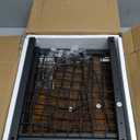 LELELINKY 3 Tier End Table,Record Player Stand with Storage Up to 100 Albums,Turntable Stand for Vinyl,Brown Records Shelf for Living Room Bedroom (Medium)