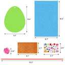Fancy Land Easter Craft Kits DIY Egg Ornaments Decoration Art Sets Spring Craft for Kids with Pom Poms Foam Stickers for School Classroom Activities Party Favors 16Pcs