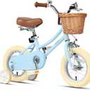 Petimini 12 Inch for Age 2 3 4 Kids Toddler Bike for Boys Girls, Blue