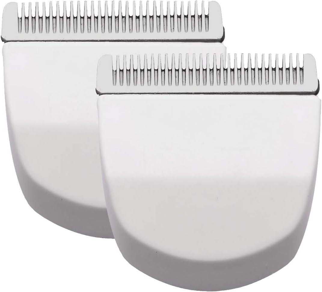Audoc 2PCS White Professional Peanut Clippers/Trimmers Snap On Replacement Blades #2068-300-Fits Compatible with Peanut Hair Clipper