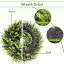 Christmas Boxwood Wreath Door Wreath 16-18In Christmas Door Wreaths for Front DoorWreath Winter Spring Summer Indoor OutdoorWreath Farmhouse Artificial Greenery Wreaths Home Decoraction