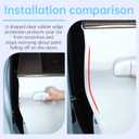 Car Door Edge Guards, Rubber Seal Protector U Shape Edge Trim Metal Edge Protection for Most Car Doors, Hatches, Lockers, Panels (5Ft, Clear)