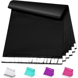 Metronic Black Poly Mailers 14.5x19 Large 100 Pack Self-Seal Shipping Bags, Packaging Envelopes for Small Business, Boutique, Clothing