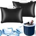 XANGNIER 2 Pack Reusable Extra Large Ice Bath Bags,Upgraded Large Capacity Bathtub Freezer Anti-Breakage Water Bag,Cold Plunge Accessories,Ice Bath Tub Accessories at Home,26L