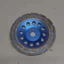 7 inch Concrete Grinding Wheel,7/8"-5/8" Threaded Arbor Diamond Cup Wheel Double Row for Granite Marble Masonry Stone with Concrete Grinder(7/8"-5/8")