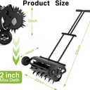 Seeutek Rolling Lawn Aerator - Upgraded Heavy Duty Push Spike Aeration Tool