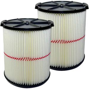 2 Pack 38754 Filters for Shop Vac Wet Dry 5 to 20 Gallon, 9-38754 Red Stripe General Purpose for 5 6 8 9 12 16 32 Gallon Shop Vacuum Replacement Filters