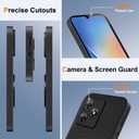 Compatible for Black-View Wave 8/Wave 8C/Oscal Flat 2/Oscal Flat 2C Phone Case, 360 Rotatable Ring Holder Kickstand/Stand Silicone TPU Silm Fit Shockproof Protective Cover Case - Black