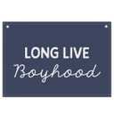 Threegoat Long Live Boyhood Banner, Toddler Boy Room Decor & Linen Wall Hanging Canvas Banner Flag, Boho Nursery Playroom Toddler & Boys Kids Room Decoration - D15
