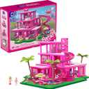 MEGA Barbie The Movie Building Toys Set, DreamHouse Replica with 1795 Pieces, 4 Figures and Accessories, for Adults & Fans