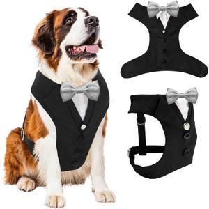 AVERYDAY Dog Tuxedo for Wedding Outfit, Dog Suit and Tie Costumes for Birthday, Halloween, Cosplay, Christmas Party, Pet Formal Wear with Bowtie, Tux for Medium Large Dogs, Bulldog, Labrador, Husky