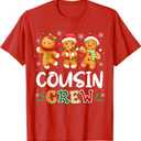 Cousin Crew Christmas Pajama Shirt Gingerbread Man T-Shirt, Size 3XL