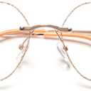 Fashion Shiny Frameless Reading Glasses for Women, Big Frame Anti Blue Light Reader, Large Anti Eyestrain Eyeglasses
