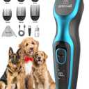oneisall Dog Clippers for Grooming for Thick Coats with Detachable Stainless Steel Blade Cordless Rechargeable Dog Grooming Kit for Full Body DTJ001